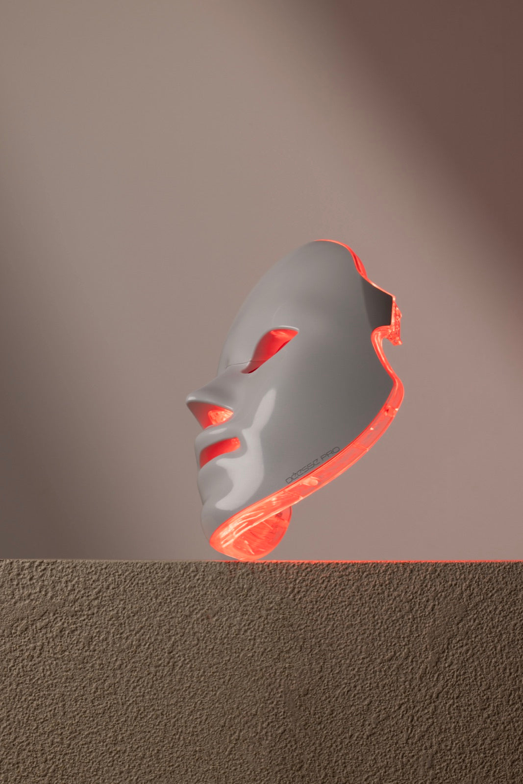 The PRO in profile, red LED glowing